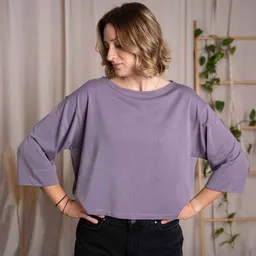 Vresh Clothing Vresh Clothing Vylda, 3/4 Crop-Top Locker mit TENCEL (TM) Lyocell – Produktbild 1 von 1