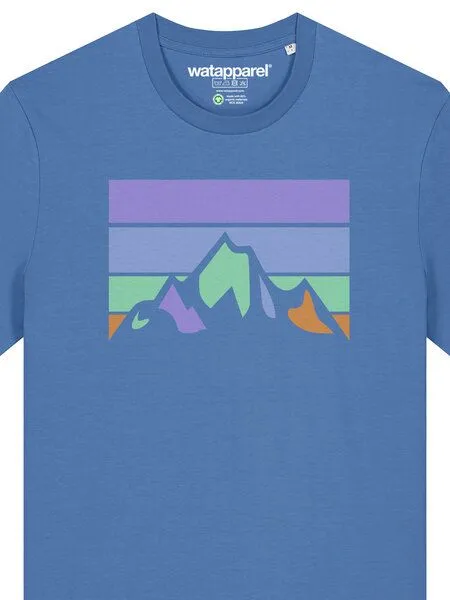 watapparel watapparel T-Shirt Unisex Retro Landscape, Bright blue, – Produktbild 3 von 3