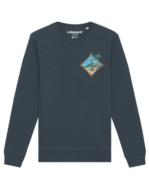 watapparel watapparel Sweatshirt Unisex Beach is calling, India ink grey, – Produktbild 1 von 3