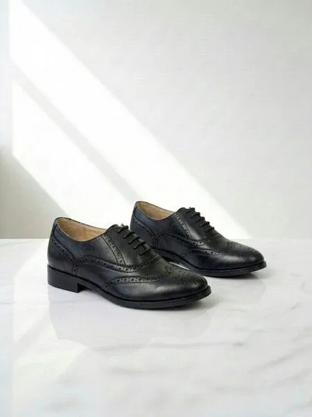 Will's Vegan Shop Will's Vegan Shop Weit geschnittene Oxford Brogues, Brown, – Produktbild 4 von 5
