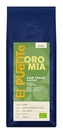 El Puente El Puente Oromia - Bio-Kaffeebohnen 250 g | Fair Trade | Bio-zertifiziert | Vegan | Glutenfrei – Produktbild 1 von 1