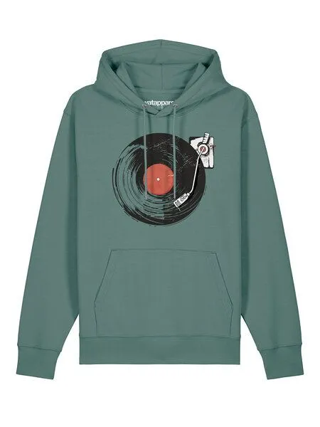 watapparel watapparel Hoodie Unisex Schallplatte, Green bay, – Produktbild 2 von 4