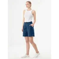 ORGANICATION ORGANICATION Shorts aus Leinengemisch mit Bindegürtel, Navy, – Produktbild 1 von 1