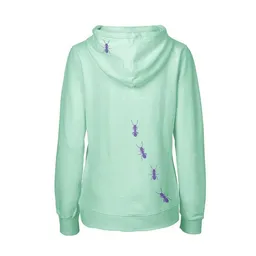 HANDGEDRUCKT HANDGEDRUCKT "Ameisen" Frauen Zip Hoody Neutral – Produktbild 1 von 1