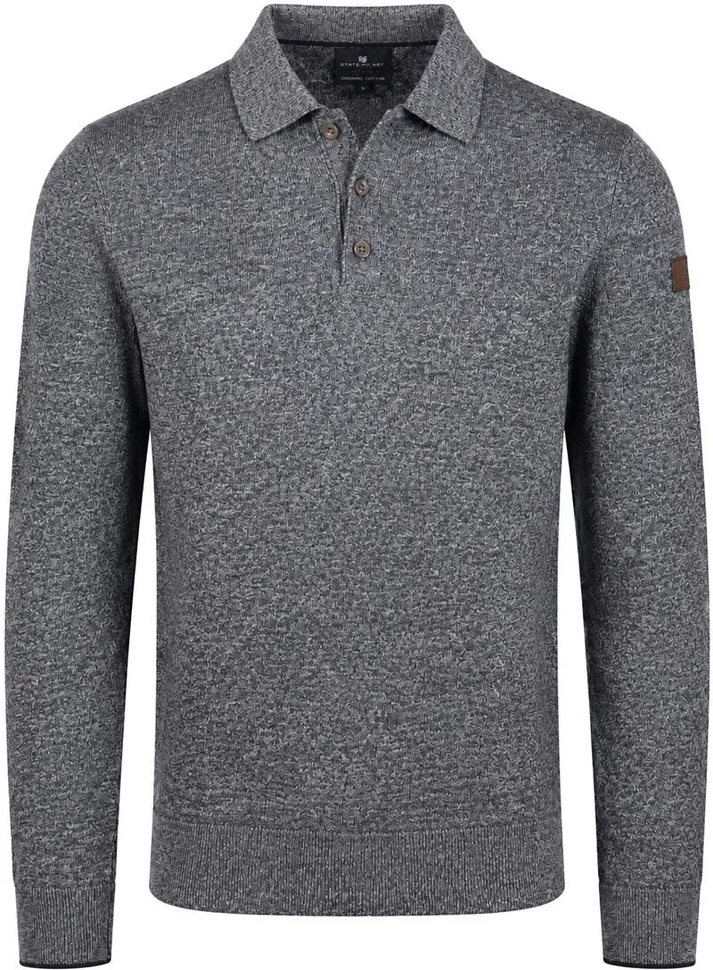 State of Art State of Art Pullover Polokragen Navy - Größe 3XL, Dunkelblau, – Produktbild 1 von 5