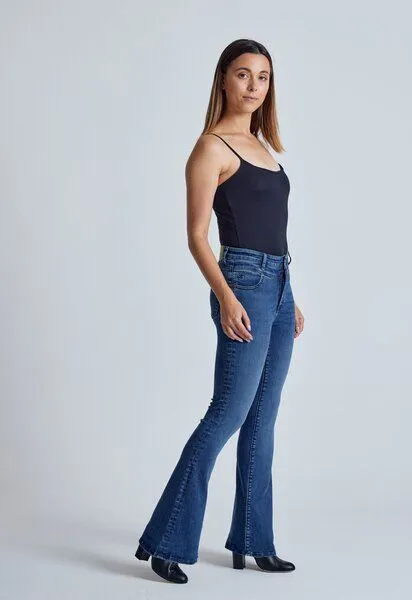 Flax and Loom Flax and Loom Schlaghose Skinny Fit Modell: Mavis, Azure (blau), – Produktbild 1 von 5