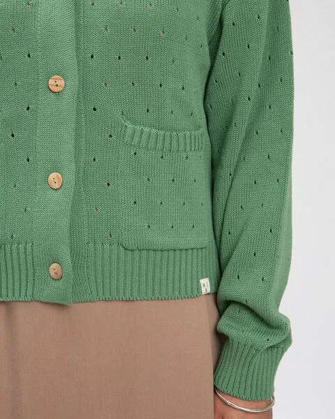 MATONA Matona Strickjacke aus Baumwolle für Frauen / Spring Cardigan, Bean, – Produktbild 4 von 4
