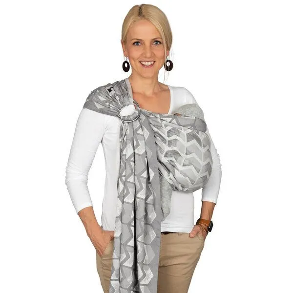 Hoppediz Hoppediz Babytragetuch - Ring-Sling kbA, Amsterdam stone, – Produktbild 1 von 4