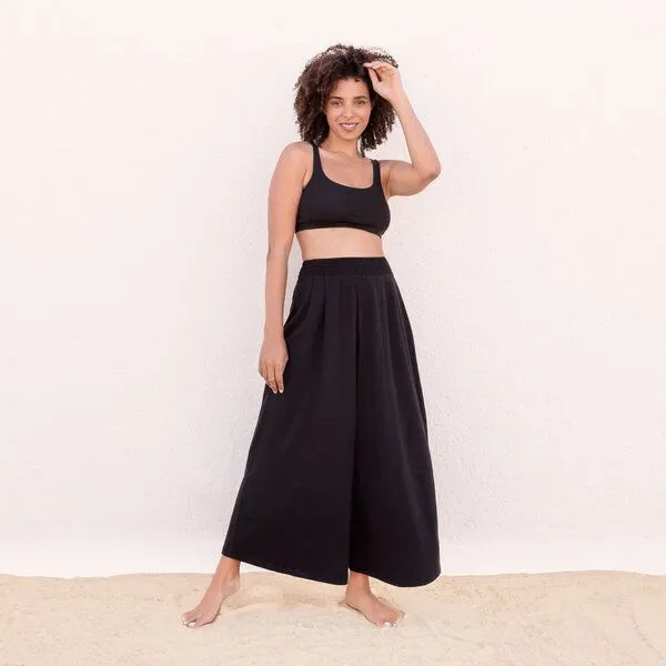 Jaya Jaya DIANA - lockere bis weite geschnittene Lounge Pants, für jede Figur geeignet, für Yoga, Leisure, Arbeit oder Evenings, Black, – Produktbild 1 von 3