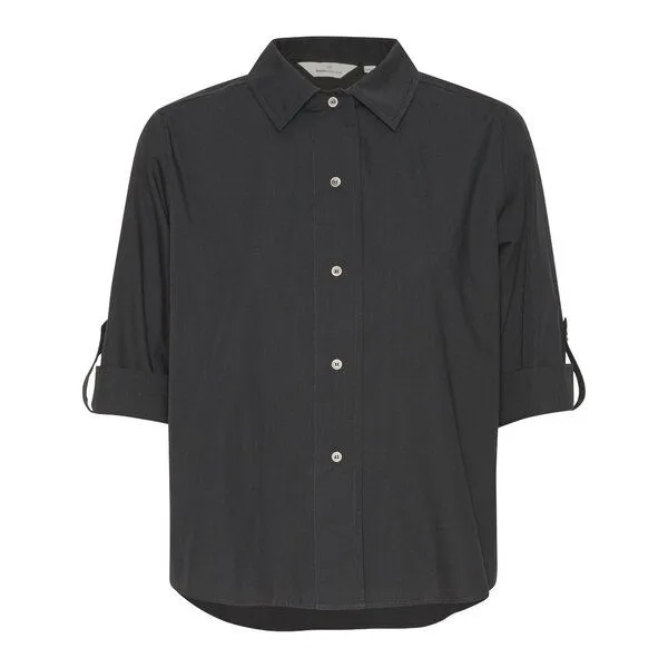 Basic Apparel Basic Apparel Hemdbluse - Tilde SS Shirt - aus Biobaumwolle, Schwarz (black), – Produktbild 1 von 1