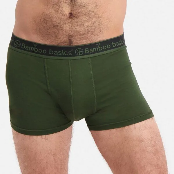 Bamboo Basics Bamboo Basics Enganliegende Herren Trunkshorts LIAM aus Bambusviskose / Biobaumwolle (3er Pack), Mix (schwarz/grün/grau), – Produktbild 4 von 4