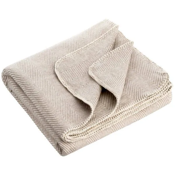 RIEMA Germany RIEMA Germany leichte Baumwolldecke FINN - 100% Bio-Baumwolle, Taupe, – Produktbild 7 von 7