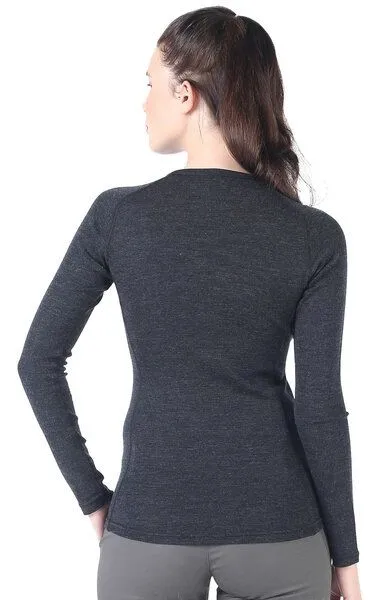 Woolona Woolona Langarmshirt - ALIZE - 100% Merinowolle, Anthrazit, – Produktbild 4 von 4