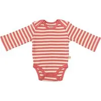 HANS NATUR Baby Langarmbody Bio-Baumwolle rosa-off white Gr.74/80 – Produktbild 1 von 1