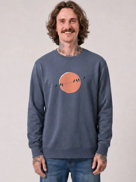 watapparel watapparel Sweatshirt Unisex Countryside 01, Blue grey, – Produktbild 2 von 2