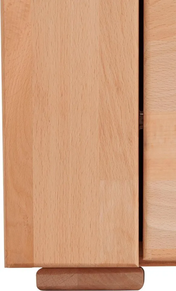 OTTO home Vitrine DENIS70, Wohnzimmer, viel Stauraum, verstellbaren Einlegeböden, geölt B/T/H:90/40/190cm, Front Kernbuche massivholz,10 Fächer, Grifflos, Braun, – Produktbild 5 von 5