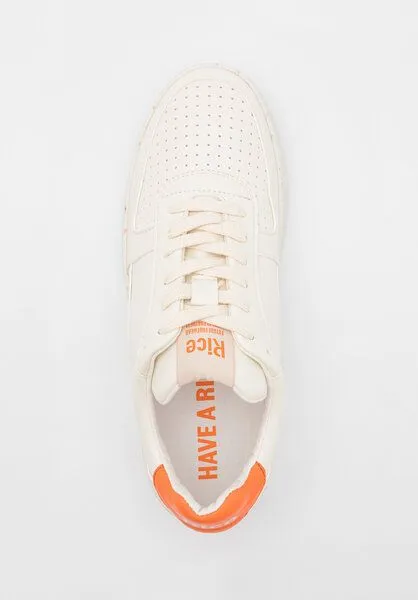 RICE RICE Sneaker Vegan - OPEN21 Ecru, Orange, – Produktbild 2 von 4