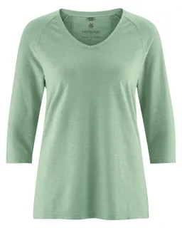 HempAge Hempage Damen vegan Raglan Shirt In Menta Grün – Produktbild 1 von 1