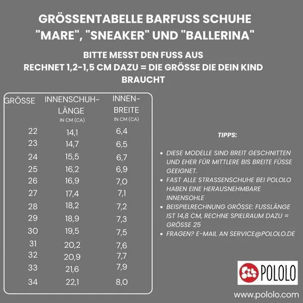 Pololo Pololo Barfuß-Sneaker aus Baumwolle, unisex, Pink, – Produktbild 4 von 4