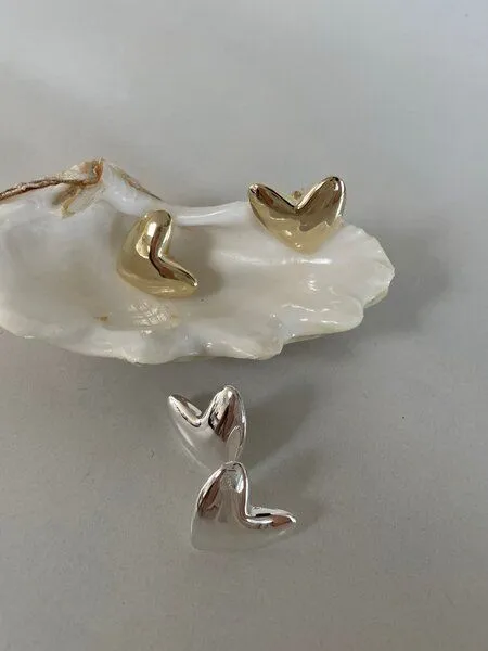 noemvri fashion label noemvri fashion label Herz Ohrstecker, Gold, – Produktbild 2 von 4