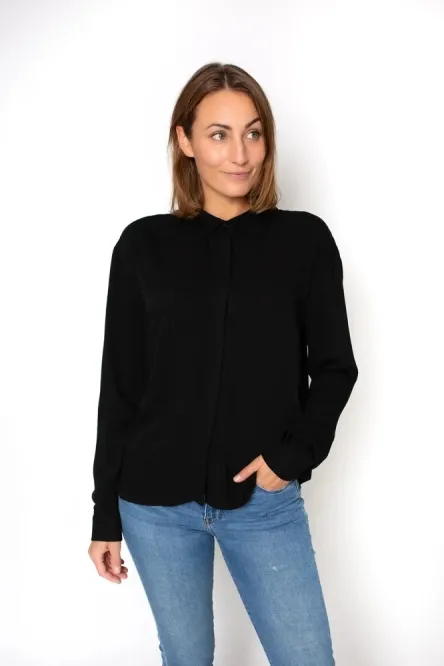 Zerum Zerum Damen vegan Bluse Simone Schwarz, Schwarz, – Produktbild 2 von 2