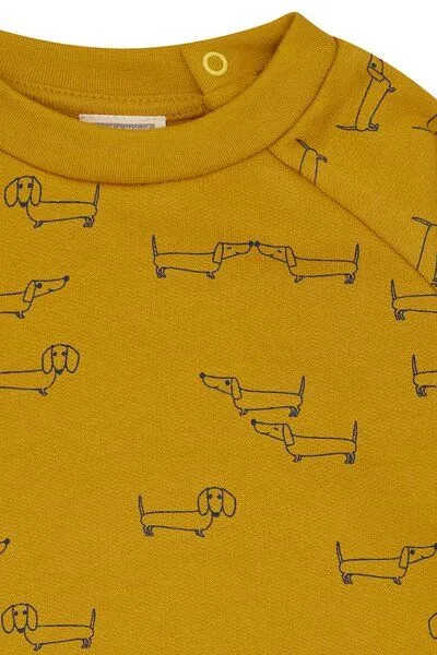 loud + proud loud + proud Babys & Kinder Sweatshirt mit Alloverdruck, GOTS-zertifiziert, Curry(gelb), – Produktbild 2 von 2