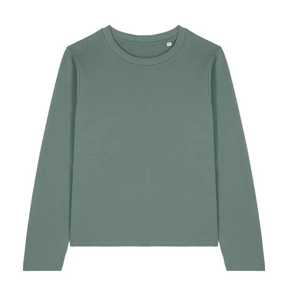 Greenspired Greenspired Umweltfreundliches Damen Bio Premium Longsleeve 180 g/m² XS - XXL, Buchtgrün, – Produktbild 1 von 1
