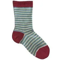 Leela Cotton Leela Cotton Baby/Kinder Socken aus 98% Bio-Baumwolle, Kirschrot/grün/hellblau 3327, – Produktbild 1 von 1