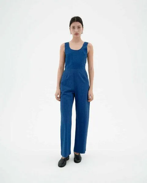 thinking mu thinking mu Seersucker Jumpsuit Modell: Rafelesia, Cobalt blue (blau), – Produktbild 1 von 3