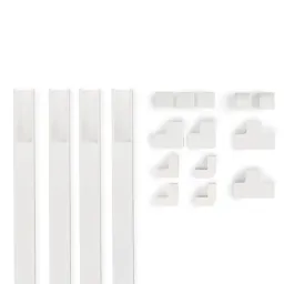 Hama Hama Kabelkanal-Set, 4 Stück, selbstklebend, 1 m, inkl. Verbindungsstücke – Produktbild 1 von 1