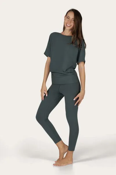 Urban Goddess Urban Goddess Budhi Kurzarm Pilates & Yoga Shirt, Pinyon (grau), – Produktbild 5 von 5