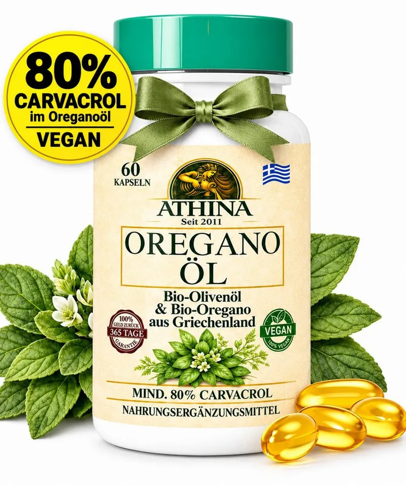 Athina Oregano Öl Vegan Bio 80% Carvacrol Kapseln – Produktbild 2 von 6