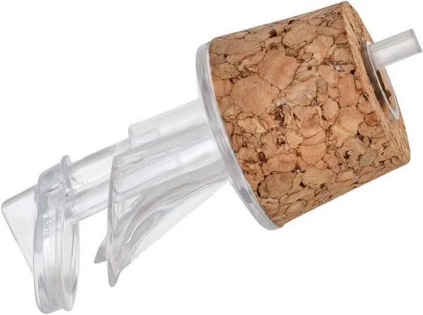 Kork-Deko Kork-Deko 25er-Pack Kunststoff-Ausgießer mit Kork-Stopfen | breit | geeignet für Öl, Essig, Spirituosen oder Liköre – Produktbild 4 von 4