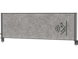 Maul MAUL Tisch-Trennwand "MAULconnecto Uplight" anthrazit, Akustik 160 x 50 cm, dunkelgrau – Produktbild 1 von 1
