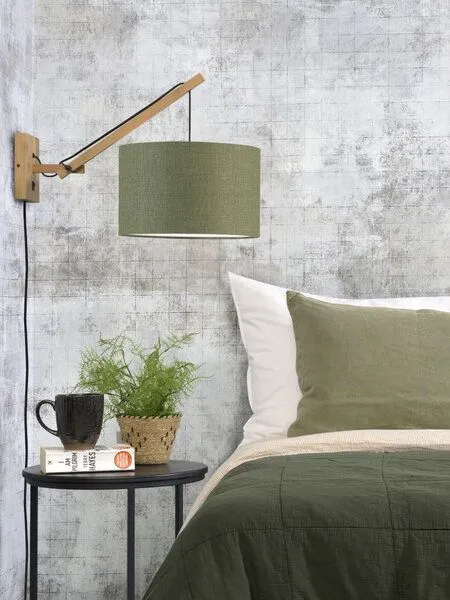 GOOD&MOJO GOOD&MOJO Naturel Wandlampe Andes S, Grün, – Produktbild 1 von 4