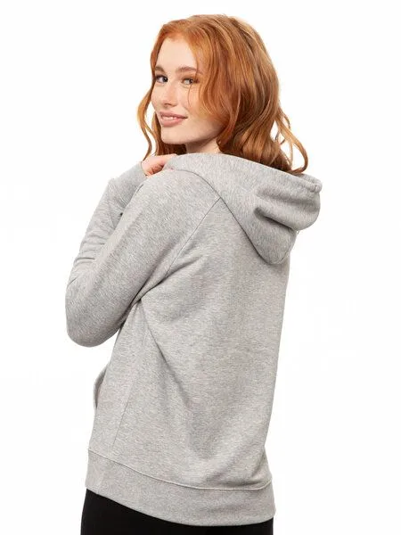 FellHerz FellHerz Damen Hoodie Kapuzenpullover, Hellgrau, – Produktbild 4 von 5