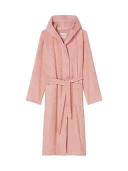Marc O'Polo Home Damenbademantel Timeless Women, Langform, Baumwolle, Kapuze, Gürtel, Waffelpiqué – Produktbild 1 von 1