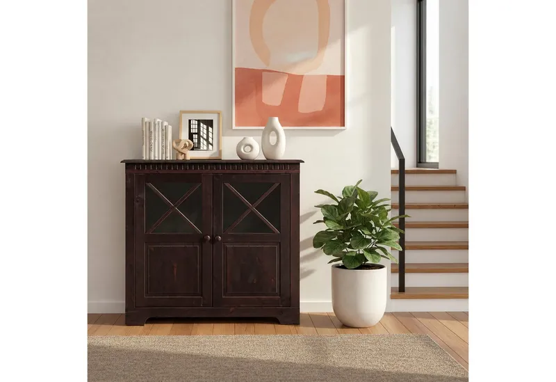 OTTO home Kommode Lisa, Breite 105 cm, Höhe 95 cm, Braun, – Produktbild 3 von 5