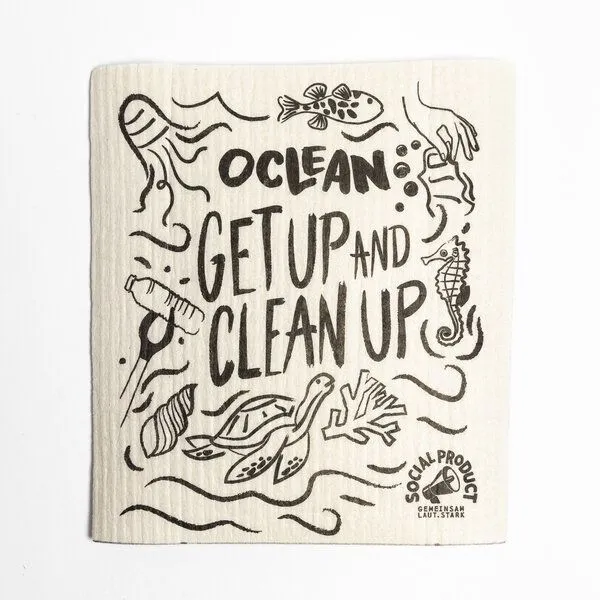 social product social product ÖKO-SCHWAMMTUCH x OCLEAN (MULTIPACK) – Produktbild 1 von 3