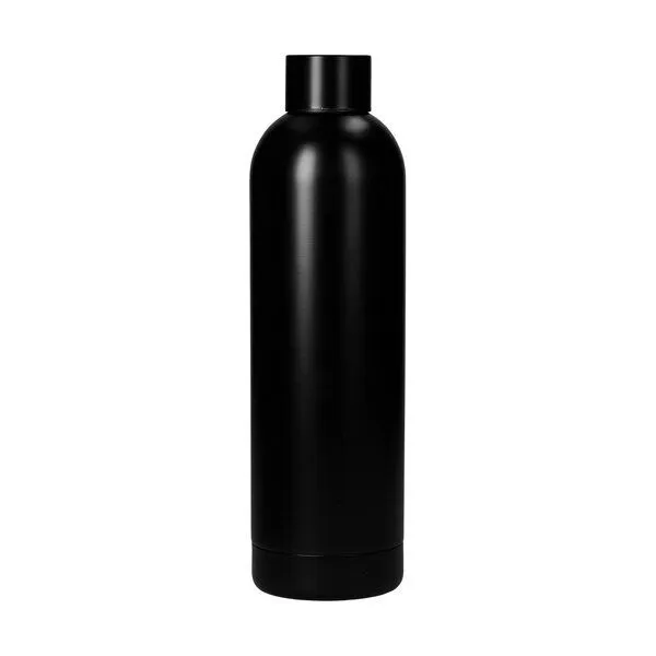 elasto elasto Isolierte Trinkflasche "Ibiza" - Vakuumflasche hält bis zu 8 h warm, Schwarz, – Produktbild 1 von 3