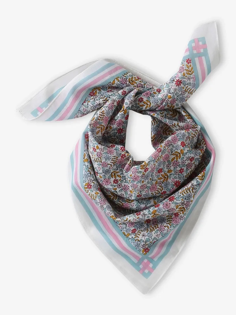 Vertbaudet Mädchen Halstuch mit Blumenprint, Wollweiß, – Produktbild 2 von 4
