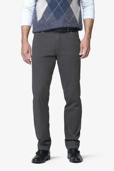 Meyer MEYER Chino im Canvas-Look, Grau (stein), – Produktbild 1 von 4