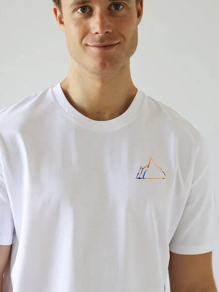Kultgut Kultgut Artdesign - Biofair - Vegan Klassik Shirt /Little Faded Mountain, Weiß, – Produktbild 2 von 3