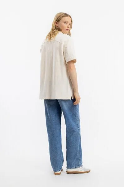 Rotholz Rotholz Strick Bowling Shirt Bio Baumwolle - Creme – Produktbild 3 von 4