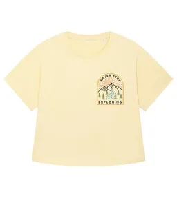 watapparel watapparel Oversize T-Shirt Frauen Never stop exploring – Produktbild 1 von 1