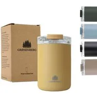 GROENENBERG GROENENBERG Thermobecher 320 ml | Kaffeebecher to go 100% Auslaufsicher | Hält mind. 4 h warm, Mustard, – Produktbild 1 von 1