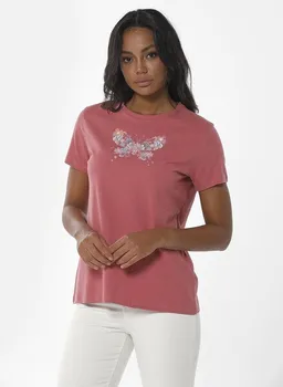 ORGANICATION ORGANICATION T-Shirt aus Bio-Baumwolle mit Falter-Print – Produktbild 1 von 1