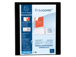 Exacompta 10 Exacompta Ringbücher "Kreacover", DIN A4 Maxi, 4 Ringe 30 mm, RB 47 mm, schwarz – Produktbild 1 von 1