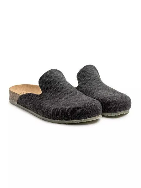 Zouri Zouri Leinen Pantolette Modell: Atlantic, Dark (schwarz), – Produktbild 2 von 5
