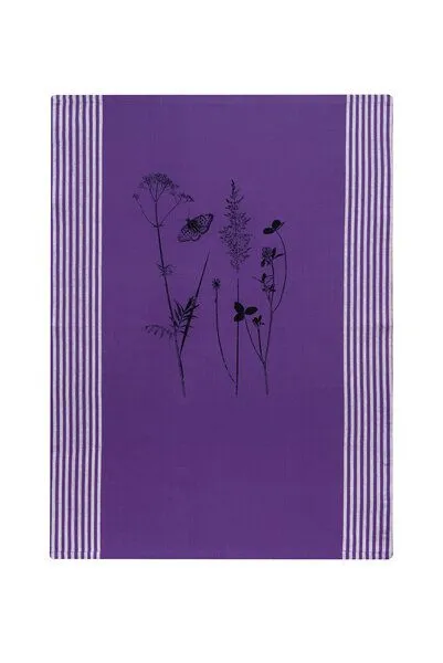 Hirschkind Hirschkind Bio & Fair-Trade-Geschirrtuch "Schmetterlingswiese", Lila, – Produktbild 2 von 2